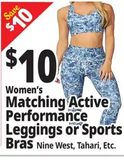Ocean State Job Lot Matching Active Performance Leggings or Sports Bras offer