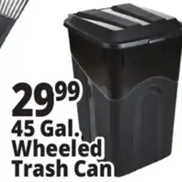 Ocean State Job Lot 45 Gallon Wheeled Trash Can offer