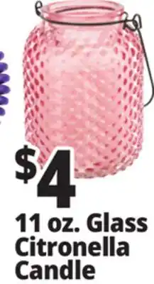 Ocean State Job Lot Glass Citronella Candle 11 oz offer