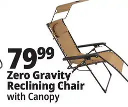 Ocean State Job Lot Oversized Zero Gravity Chair with Canopy Tan offer