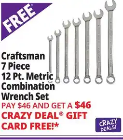 Ocean State Job Lot Craftsman 7 Piece 12 Pt. Metric Combination offer