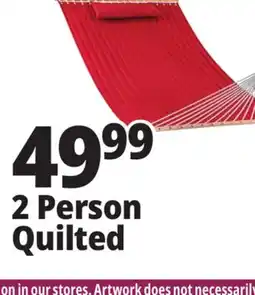 Ocean State Job Lot Quilted 2-Person Hammock Red offer