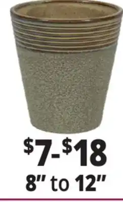 Ocean State Job Lot 8 to 12 Glazed Ceramic Planters offer