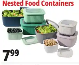 Ocean State Job Lot Plastic Ribbed Nested Food Containers offer