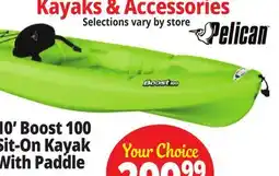 Ocean State Job Lot Pelican Boost 100 Kayak-Lime w/Paddle offer