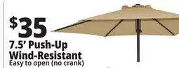 Ocean State Job Lot 7.5' Wind Resistant Steel Patio Umbrella with Push Lift offer