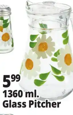 Ocean State Job Lot 1360 ml. Glass Pitcher offer