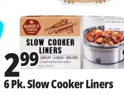 Ocean State Job Lot Baker's Choice Slow Cooker Liners 6 Count offer