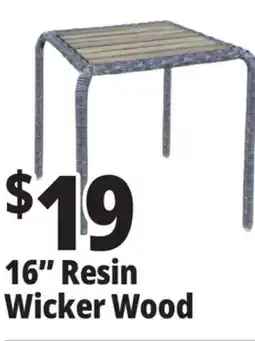 Ocean State Job Lot Outdoor Living Resin Wicker Side Table with Acacia Wood Top offer
