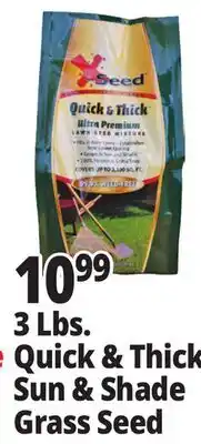 Ocean State Job Lot X-Seed Quick & Thick Grass Seed Mixture 3 lbs offer