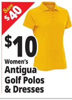 Ocean State Job Lot Women's Antigua Golf Polos & Dresses offer