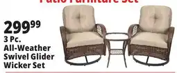 Ocean State Job Lot 3-Piece Swivel Rocking Wicker Set offer