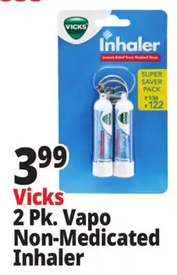 Ocean State Job Lot Vicks Non-Medicated Portable Nasal Inhaler 2 Count offer