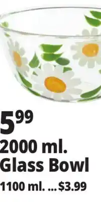 Ocean State Job Lot 2000 ml. Glass Bowl offer