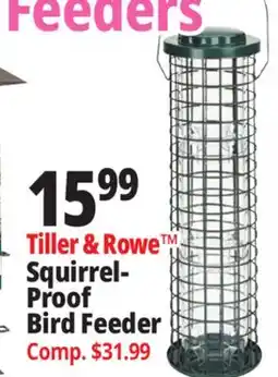 Ocean State Job Lot Tiller & Rowe Squirrel Proof Bird Feeder offer
