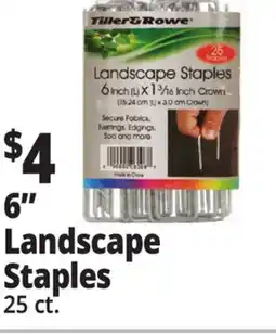 Ocean State Job Lot Tiller & Rowe 6 Landscape Staples 25 Count offer