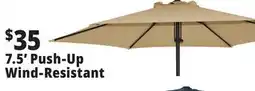 Ocean State Job Lot 7.5' Wind Resistant Steel Patio Umbrella with Push Lift offer