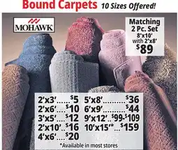 Ocean State Job Lot Bound Carpets offer
