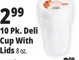 Ocean State Job Lot Deli Storage 8 oz Round Containers with Lids 10 Count offer