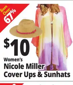 Ocean State Job Lot Women's Nicole Miller Cover Ups & Sunhats offer