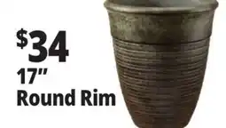 Ocean State Job Lot Resin Planter Brown 17 x 19 offer