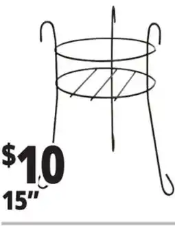 Ocean State Job Lot Black Plant Stand 15 offer