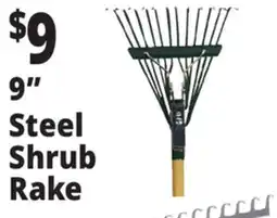 Ocean State Job Lot Metal Shrub Rake 9 offer