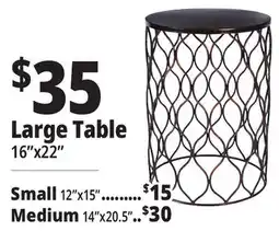 Ocean State Job Lot Patio Side Table with Antique Bronze Finish Large offer