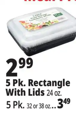 Ocean State Job Lot 5 Pk. Rectangle With Lids offer