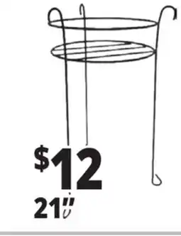 Ocean State Job Lot Decorative Black Plant Stand 21 offer