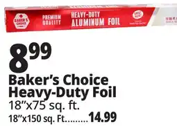 Ocean State Job Lot Baker's Choice Premium Quality Heavy-Duty Aluminum Foil 75' offer