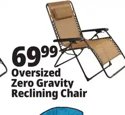 Ocean State Job Lot Oversized Zero Gravity Chair Tan offer
