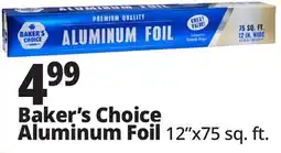 Ocean State Job Lot Baker's Choice Premium Quality Aluminum Foil 75 sq ft offer