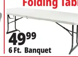 Ocean State Job Lot Enduro 6' Folding Banquet Table offer