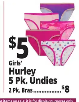 Ocean State Job Lot Girls' Hurley 5 Pk. Undies offer