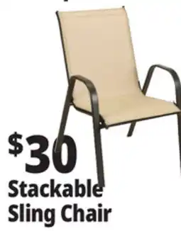 Ocean State Job Lot Steel Stacking Sling Chair offer