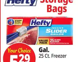 Ocean State Job Lot Hefty Freezer Gallon Slider Bags 25 Count offer