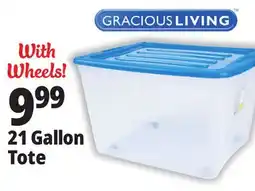 Ocean State Job Lot Gracious Living Stackable Storage Tote with Wheels offer