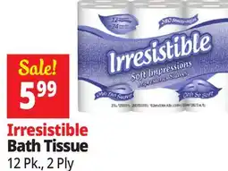 Ocean State Job Lot Irresistible Soft Impressions Bath Tissue 12 Count offer