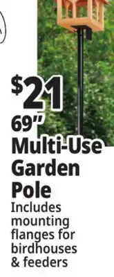 Ocean State Job Lot Tiller & Rowe Multi-Use Garden Pole 69 offer