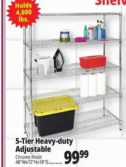 Ocean State Job Lot Method 5-Tier Adjustable Heavy-Duty Wire Shelving 48 x 18 offer
