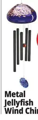 Ocean State Job Lot Ceramic Glass & Metal Jellyfish Windchime offer