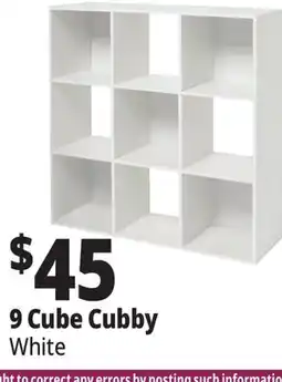 Ocean State Job Lot 9-Cube Storage Cubby White offer