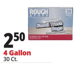 Ocean State Job Lot Rough Stuff 4 Gal Small Trash Bags 30 Count offer