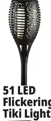 Ocean State Job Lot Outdoor Living Accents Solar 51 LED Tiki Light with Flickering Flame offer