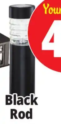 Ocean State Job Lot Outdoor Living Accents Black Solar Light Rod 15 offer