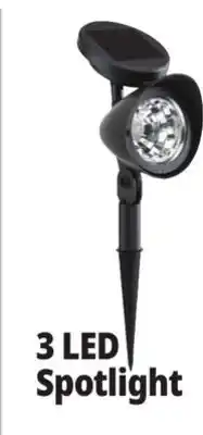 Ocean State Job Lot Outdoor Living Accents Solar LED Spotlight 12.5 offer