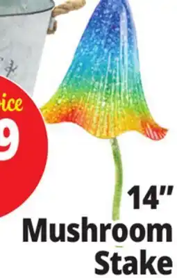 Ocean State Job Lot Outdoor Living Accents Metal Mushroom Stake 14 offer