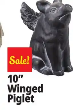 Ocean State Job Lot Winged Piglet Cement Statue Black offer