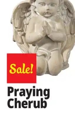 Ocean State Job Lot Praying Cherubim Boy Cement Statue Gray offer
